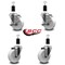 Service Caster 4'' Nylon Wheel Swivel 1-3/8'' Expanding Stem Caster Set 2 Brakes, 4PK SCC-EX20S414-NYS-2-TLB-2-138 - alternate 4